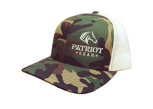 Military Camo/White Patriot Gear Hat