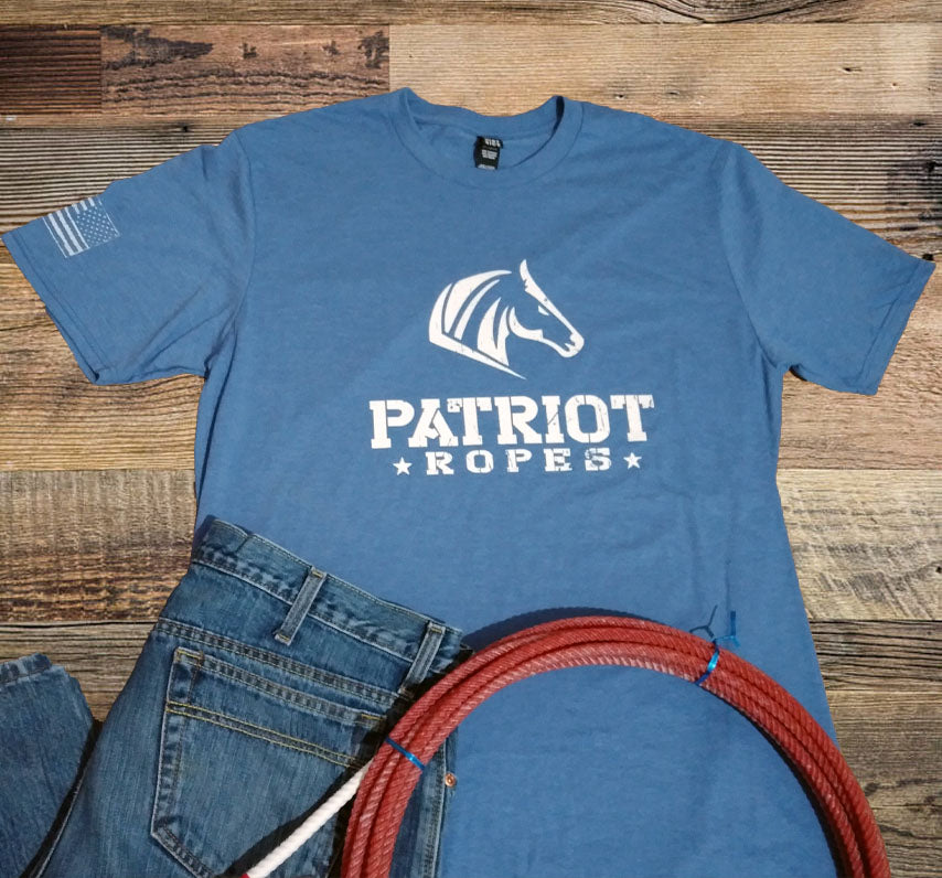 Mens Light Blue Patriot Ropes T-Shirt